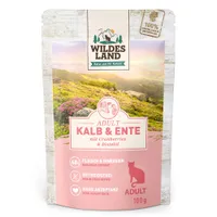 Sparpaket Wildes Land Cat 24 x 100 g - Kalb & Ente mit Cranberries