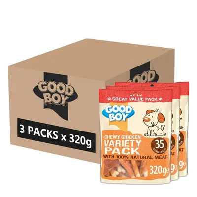 Good Boy Chewy Chicken Variety Pack - 3 x 320g