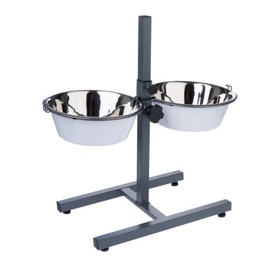 TIAKI dupla tál állítható állvánnyal 2 x 875 ml, Ø 17 cm