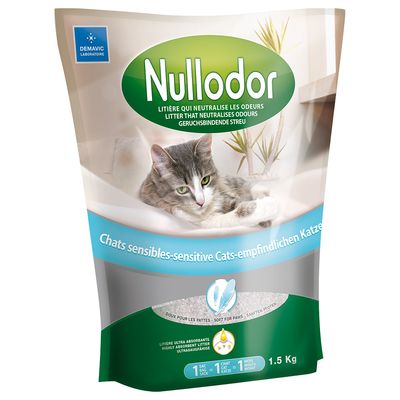 Litière Nullodor Sensitive pour chat 1,5 kg