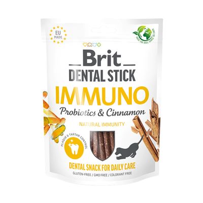 Brit Dental Stick Immuno met probiotica & kaneel Voordeelpakket: 3 x 251 g (7 stuks)