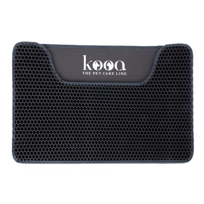 kooa Doppellagige Katzenstreu-Matte L 60 x B 40 x H 1,5 cm, dunkelgrau