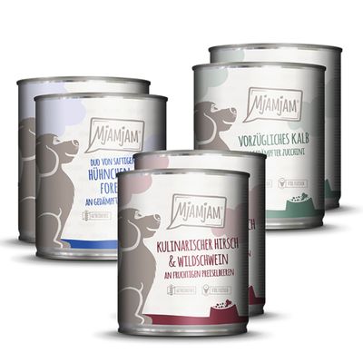 MjAMjAM Adult Hund 6 x 800 g Mixpaket I (3 Sorten)