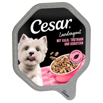 Cesar tálcás megapack 14 x 150 g - Vidéki ragu: borjú & pulyka