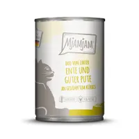 MjAMjAM Duo 6 x 400 g - zarte Ente & gute Pute an gedämpftem Kürbis