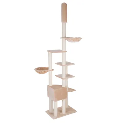 Atlas-raapimispuu kissoille, beige - beige