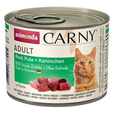 Смешанная упаковка Animonda Carny Adult 24 x 200 г Adult: индейка и крольчатина