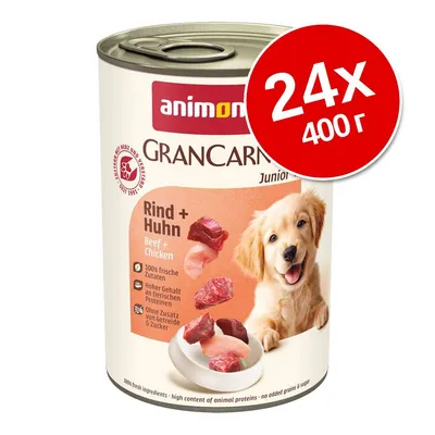 Икономична опаковка animonda GranCarno Junior 24 x 400 г - говеждо и пилешко