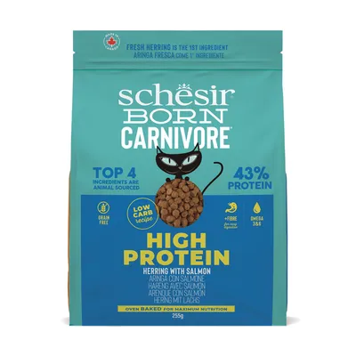 Schesir Born Carnivore High Protein Hering mit Lachs - Sparpaket: 4 x 255 g