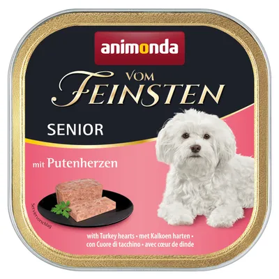 animonda vom Feinsten Senior 22 x 150 g - s puranjimi srčki