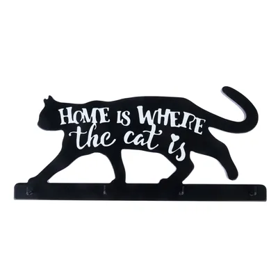 Portachiavi TIAKI "Home Is Where The Cat Is" - 1 pz