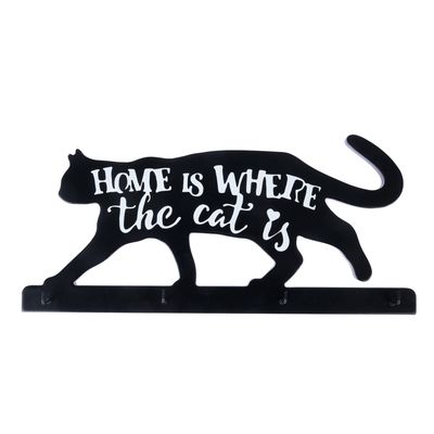TIAKI Schlüsselbrett "Home Is Where The Cat Is" 1 Stück