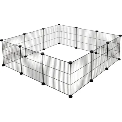 Enclos Kerbl Pet - 12 éléments de grille de L 35 x H 35 cm