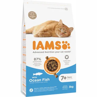 IAMS Advanced Nutrition Senior Kat 7+ met zeevis - 3 kg