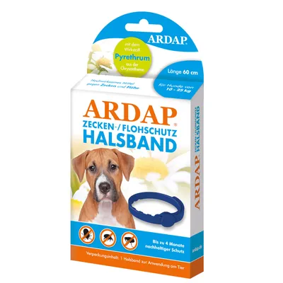 ARDAP Zecken-/Flohschutzhalsband für Hunde - mittel 10 - 25 kg