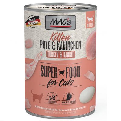 MAC's 6 x 400 g pour chat Kitten (Pute & Kaninchen)