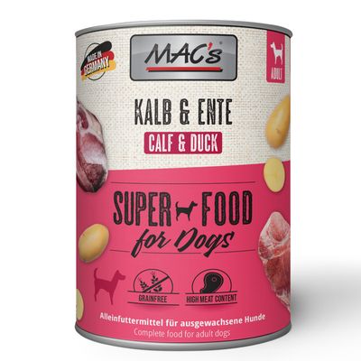 MAC's Adult 6 x 800 g pour chien Kalb & Ente