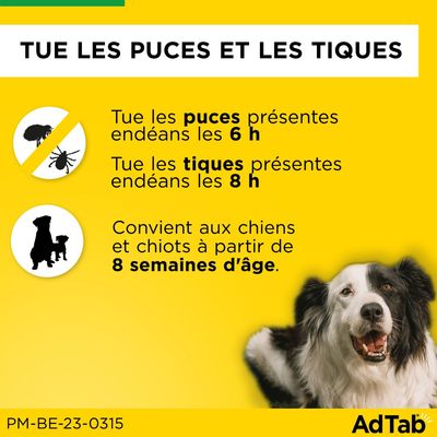 AdTab Comprimés à croquer pour grand chien (11 à 22 kg) - 3 comprimés