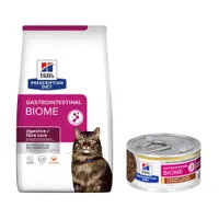 8 kg Hill's Prescription Diet + 8 x 85 g / 12 x 85 g passendes Nassfutter gratis!  - Gastrointestinal Biome mit Huhn + 8 x 82 g Huhn & Gemüse