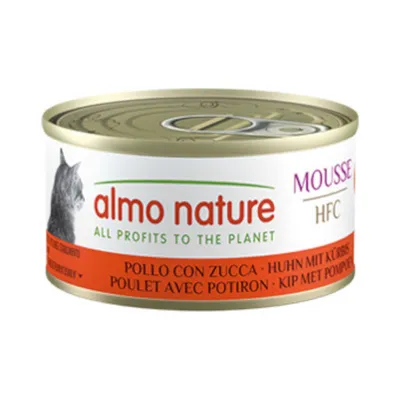 Almo Nature Mousse HFC, csirke sütőtökkel. Az összes nyereség a bolygóért.