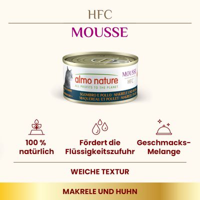 Almo Nature Katzenmousse Mit Kaninchen - 85g, 24 Stück - Feuchtnahrung Für Katzen