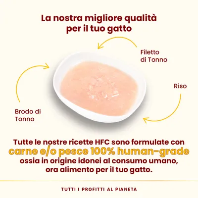 Almo Nature HFC Hydration Help 6 x 50 g per gatti - Brodo di Sardine con Sardine