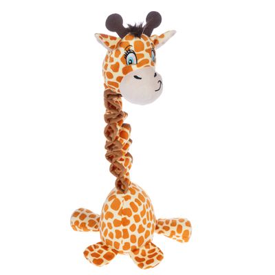 TIAKI Jouet pour chien Girafe avec cou élastique L 60 x l 19 x H 13 cm