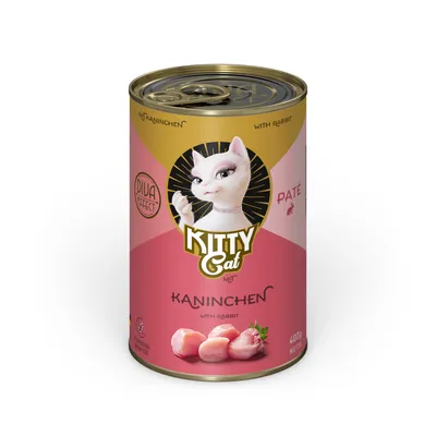 Kitty Cat Paté mit Kaninchen, Diva Effect, 400g Dose. Glutenfrei.