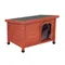 Hundehütte Woody Flachdach Größe S: B 85 x T 57 x H 58 cm