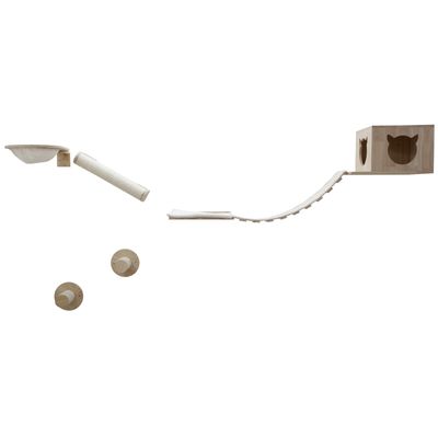 Kerbl Pet Kletterwand Anden für Katzen Set aus 7 Teilen