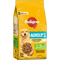 Pedigree Adult, z drobiem i warzywami - 2 x 12 kg