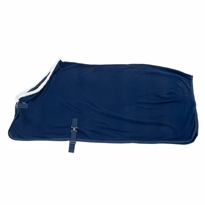 Nomad Tales zweetdeken fleece met buikband, marineblauw - 165 cm ruglengte