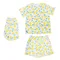 TIAKI Huisdier & Ouder pyjama in partnerlook, lemon Pyjama voor hondenouders maat L + bijpassend hondenshirt ruglengte 25 cm
