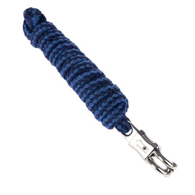Longe avec mousqueton anti-panique Nomad Tales, bleu marine pour cheval L 200 cm