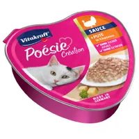 Vitakraft Poésie Création 15 x 85 g - Kalkoen in kaassaus