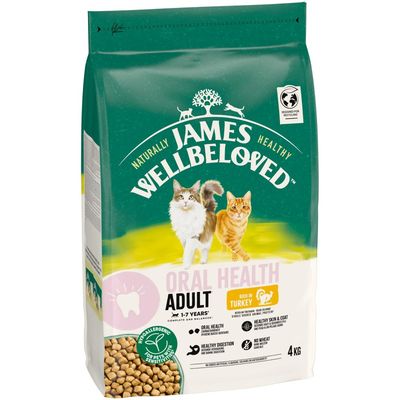 Key features: dried turkey protein, yucca for less smelly litters, special kibble shape for teeth and gums, brown and white rice, cranberry extract, chicory extract for gut flora.