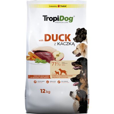 Tropidog Premium Adult Medium & Large Rață & orez