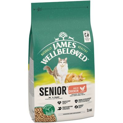 James Wellbeloved Senior 7+ Cat Hypoallergenic - Chicken 1.5kg