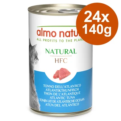 Almo Nature Natural HFC atlantska tuna, 24x140g konzerva.