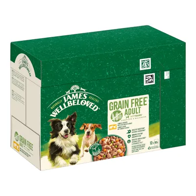 James Wellbeloved Grain Free Hypoallergenic Lamb & Chicken with Vegetables - Saver Pack: 48 x 90g