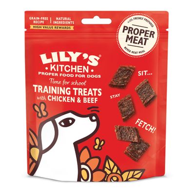 Lily's Kitchen Adult Training Treats Pollo & Manzo Snack cane 70 g