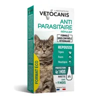 Vetocanis Repellent Floh- und Zeckenschutz Spot-On für Katzen - 4 Pipetten x 1,2 ml