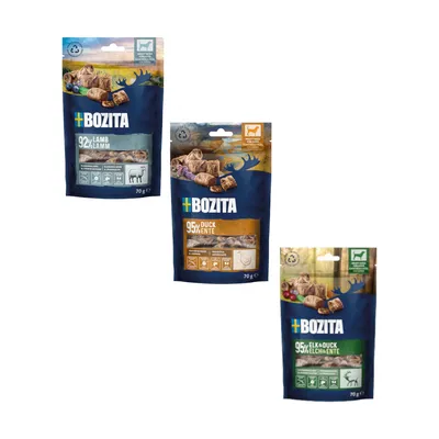 Bozita Meaty Bites: Kaczka i łoś, 70 g + Jagnięcina, 70 g + Kaczka, 70 g w super cenie! - Kaczka i łoś, 70 g + Jagnięcina, 70 g + Kaczka, 70 g Bozita Meaty Bites: Kaczka i łoś, 70 g + Jagnięcina, 70 g + Kaczka, 70 g w super cenie! - Kaczka i łoś, 70 g + Jagnięcina, 70 g + Kaczka, 70 g