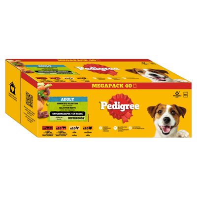 Pedigree bolsitas 40 x 100 g Selección mixta en salsa (4 variedades)
