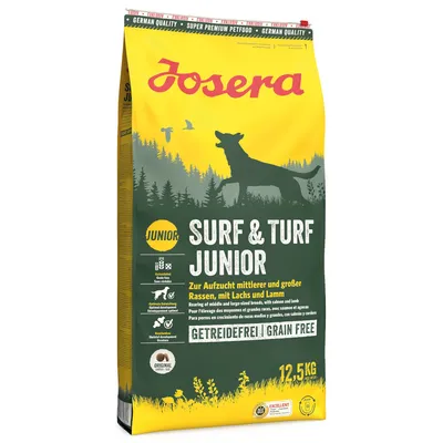 Josera Surf & Turf Junior saumon, agneau pour chien - 12,5 kg