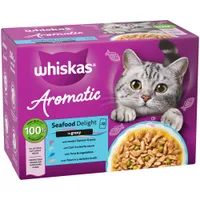 Whiskas 1+ Aromatic Selection Seafood Delight in Gravy - 12 x 85g