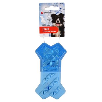 Flamingo Hundespielzeug Snowy Bone, blau L 13,3 x B 7,4 x H 3,8 cm