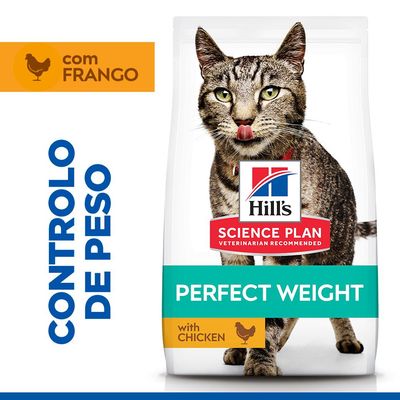 Hill's Science Plan Perfect Weight Adult 1+ frango ração para gatos
