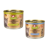 Lot GranataPet Symphonie 12 x 200 g pour chat Lot mixte : saumon, dinde, veau, volaille