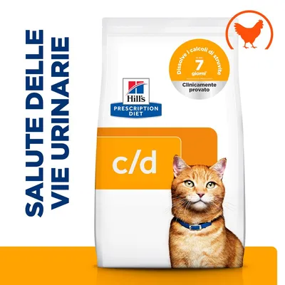 Hill's Prescription Diet c/d Multicare Urinary Care con Pollo per gatti - 2 x 12 kg